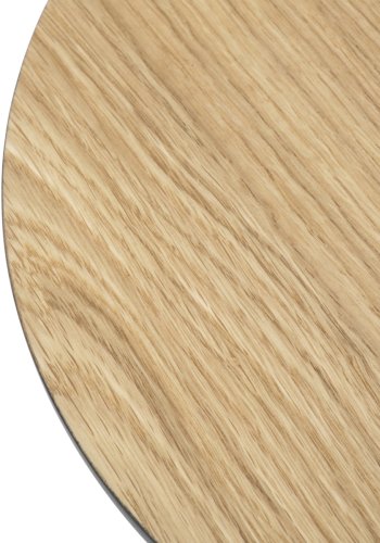 MICADONI Namib gyldent mnster sofabord, rund - natur egefinér og sort metal (30)