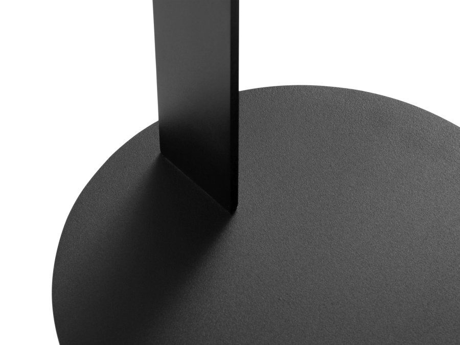 MICADONI Namib gyldent mnster sofabord, rund - gr hjtrykslaminat og sort metal (30)