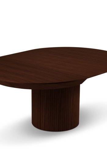 MICADONI Nicole spisebord, m. 1 tillgsplade - brun tr (130/180x130x76)