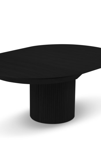 MICADONI Nicole spisebord, m. 1 tillgsplade - sort tr (130/180x130x76)