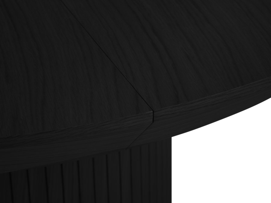 MICADONI Nicole spisebord, m. 1 tillgsplade - sort tr (130/180x130x76)