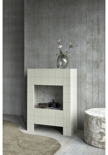 WOOOD Yago puf, rund - natur m�nster stof (�60x43)