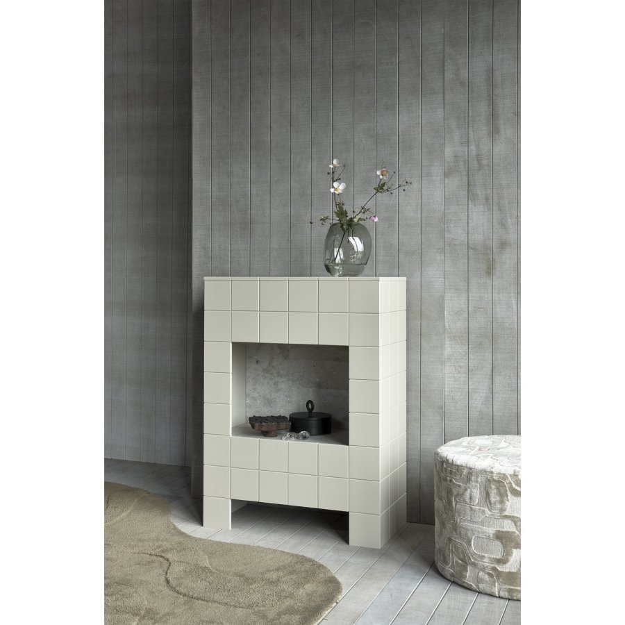 WOOOD Yago puf, rund - natur m�nster stof (�60x43)