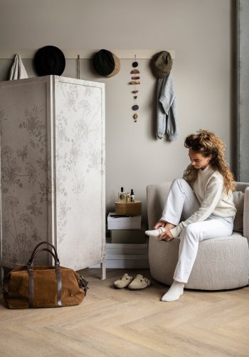 VTWONEN Explore l�nestol - natur boucl&eacute; stof og plastik