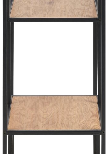 ACT NORDIC Seaford reol, m. 3 hylder - mat vild eg ru papir og mat sort ru stl