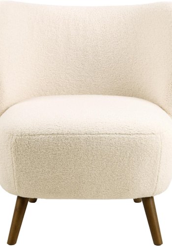 ACT NORDIC Crosby loungestol - creme stof og rgfarvet gummitr