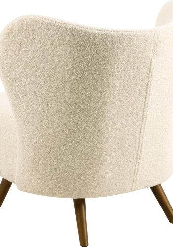 ACT NORDIC Crosby loungestol - creme stof og rgfarvet gummitr