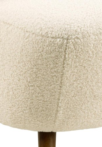 ACT NORDIC Crosby loungestol - creme stof og rgfarvet gummitr