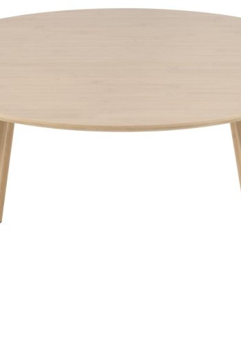 ACT NORDIC Roslin sofabord, rund - UV-lakeret bambus og WB-lakeret bambus (80x45)