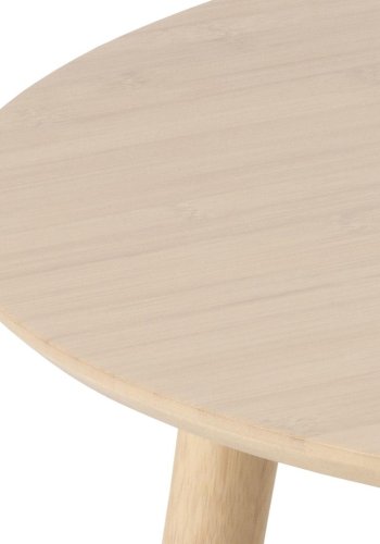 ACT NORDIC Roslin sofabord, rund - UV-lakeret bambus og WB-lakeret bambus (80x45)