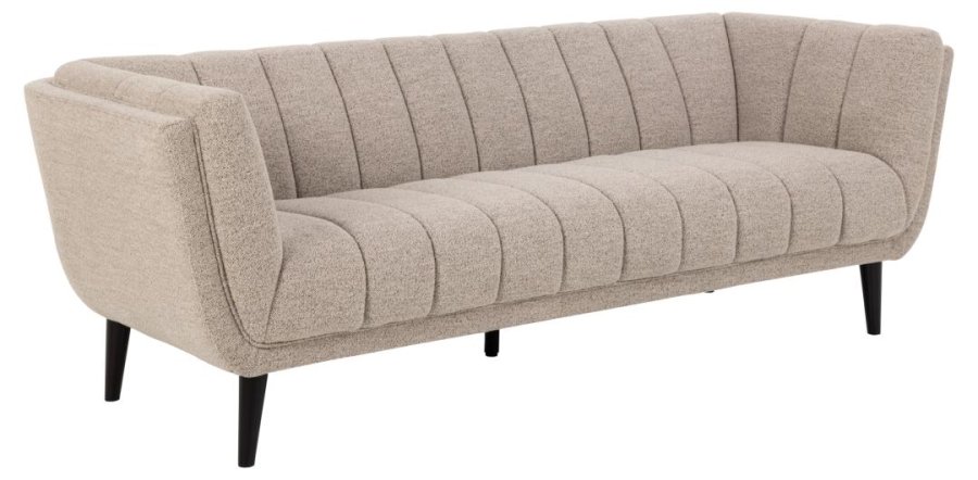 ACT NORDIC Tampa 3 pers. sofa - beige stof og sort gummitr