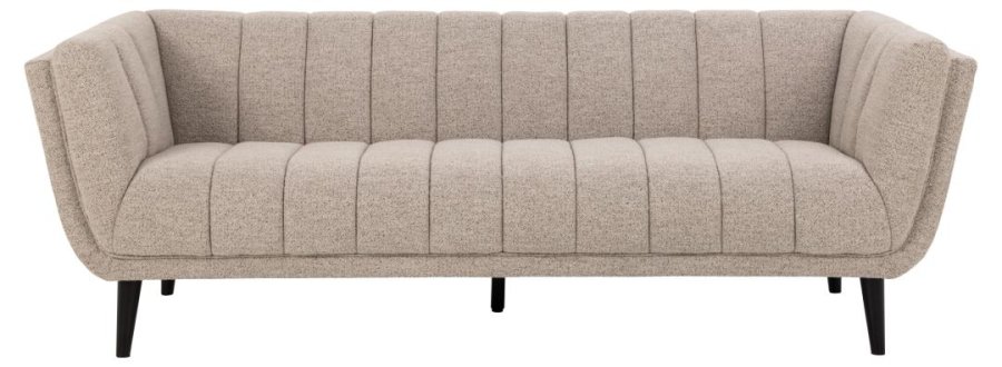 ACT NORDIC Tampa 3 pers. sofa - beige stof og sort gummitr