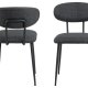 ACT NORDIC Denise spisebordsstol - mrkegr stof og sort stl