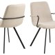 ACT NORDIC Selina spisebordsstol, m. armln - beige stof og matsort stl