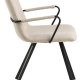 ACT NORDIC Selina spisebordsstol, m. armln - beige stof og matsort stl