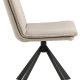 ACT NORDIC Flynn spisebordsstol, m. drejefunktion - beige stof og sort stl