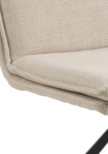 ACT NORDIC Flynn spisebordsstol, m. drejefunktion - beige stof og sort stl