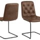 ACT NORDIC Kira spisebordsstol - brun mix stof og sort stl