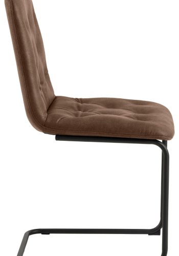 ACT NORDIC Kira spisebordsstol - brun mix stof og sort stl