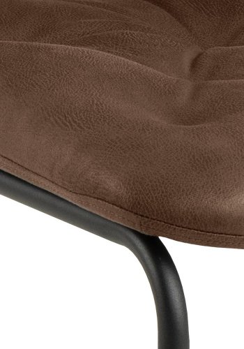 ACT NORDIC Kira spisebordsstol - brun mix stof og sort stl