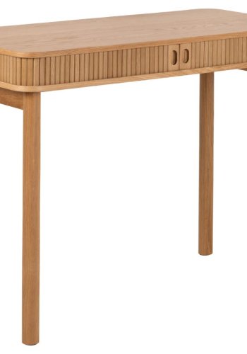 ACT NORDIC Langley skrivebord, m. lamelfront og 2 skydelger - natur egefinér og eg (100x50x75)