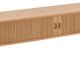 ACT NORDIC Langley TV-bord, m. lamelfront og 2 skydelger - natur egefinér og eg (140x40x45)