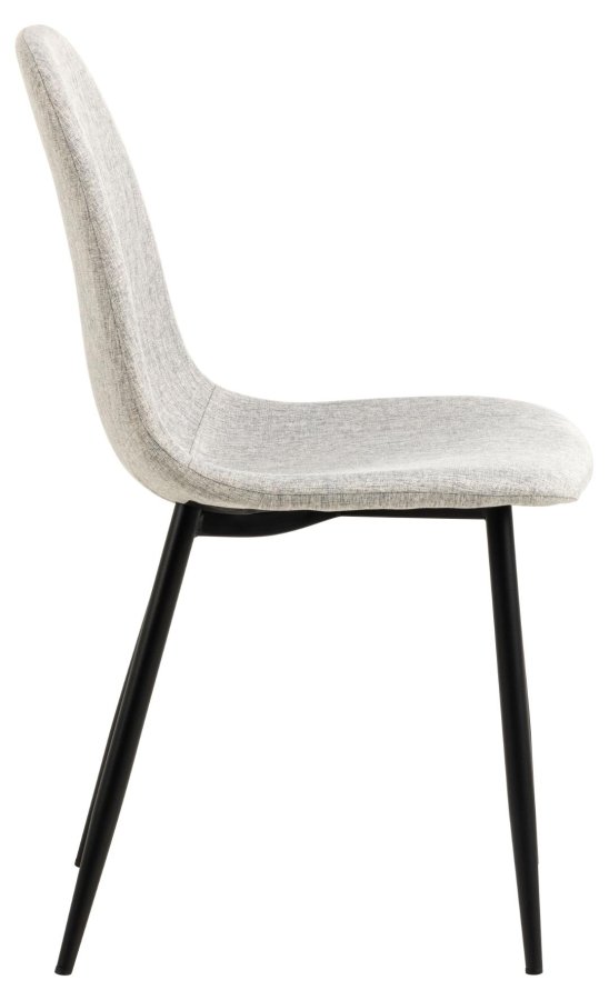 ACT NORDIC Celia spisebordsstol - lysegr stof og matsort stl