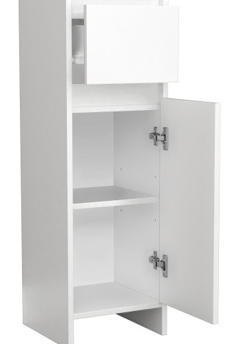 VCM NORDIC Malira badevrelseskab Midi, m. 1 lge, 1 skuffe, 1 hylde - hvid melamin