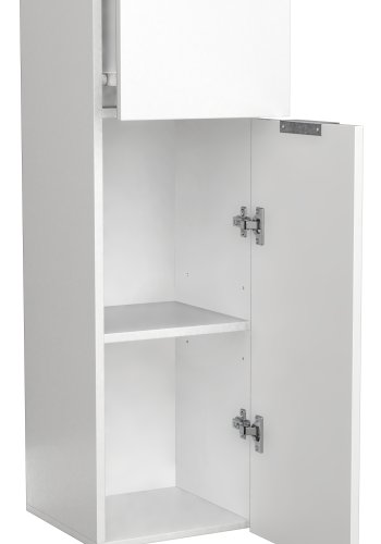 VCM NORDIC Donali badevrelseskab Midi, m. 1 lge, 1 skuffe, 1 hylde - hvid/sort melamin