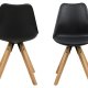 ACT NORDIC Dima spisebordsstol - sort PU/polypropylen og natur gummitr