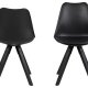 ACT NORDIC Dima spisebordsstol - sort PU/polypropylen og sort gummitr
