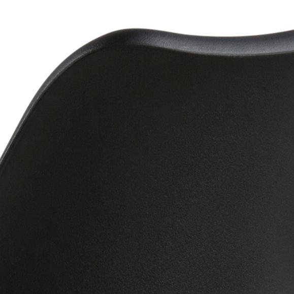 ACT NORDIC Dima barstol, m. rygln og fodsttte - sort PU/polypropylen og natur gummitr