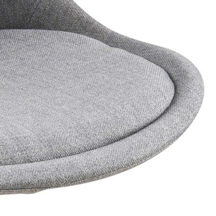 ACT NORDIC Dima barstol, m. rygln, fodsttte og lynls - lysegr stof og natur gummitr