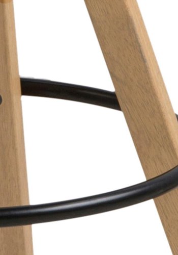 ACT NORDIC Dima barstol, m. rygln, fodsttte og lynls - lysegr stof og natur gummitr