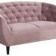 ACT NORDIC Ria 2 pers. sofa, m. indsyninger - dusty rose stof og sort gummitr
