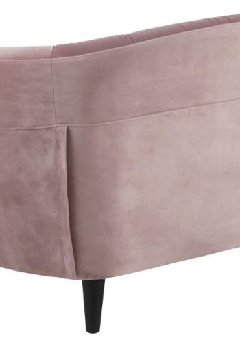 ACT NORDIC Ria 2 pers. sofa, m. indsyninger - dusty rose stof og sort gummitr