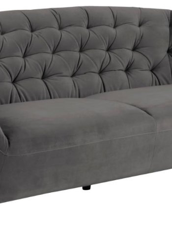 ACT NORDIC Ria 3 pers. sofa, m. indsyninger - mrkegr stof og sort gummitr