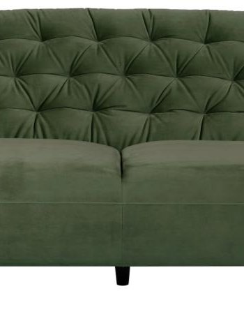 ACT NORDIC Ria 3 pers. sofa, m. indsyninger - skovgrn stof og sort gummitr