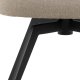 ACT NORDIC Darlene spisebordsstol, m. armln, drejefunktion, retur drej - beige stof og sort stl