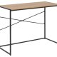 ACT NORDIC Seaford skrivebord, rektangulr - natur vild eg ru papir og sort stl (100x45)