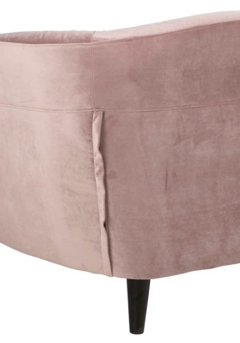 ACT NORDIC Ria lnestol, m. armln og indsyninger - dusty rose stof og sort gummitr