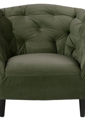 ACT NORDIC Ria lnestol, m. armln og indsyninger - skovgrn stof og sort gummitr