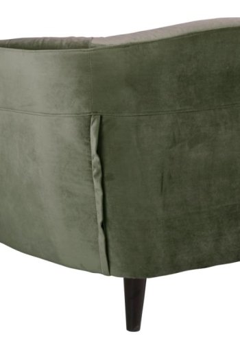 ACT NORDIC Ria lnestol, m. armln og indsyninger - skovgrn stof og sort gummitr