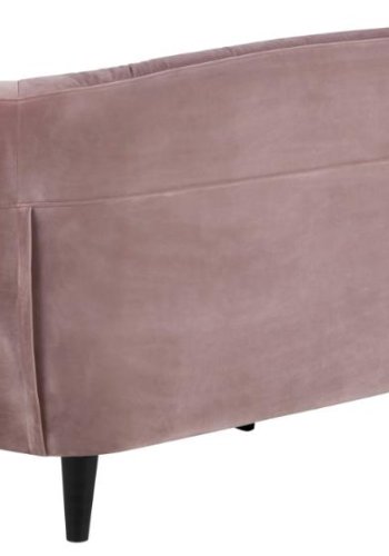 ACT NORDIC Ria 3 pers. sofa, m. indsyninger - dusty rose stof og sort gummitr