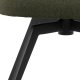 ACT NORDIC Darlene spisebordsstol, m. armln, drejefunktion, retur drej - grn stof og sort stl