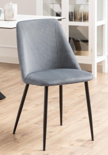 ACT NORDIC Ines spisebordsstol - gr stof og sort stl