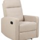 ACT NORDIC Asila recliner lnestol, manuel, m. armln og posefjedre - beige stof og sort stl