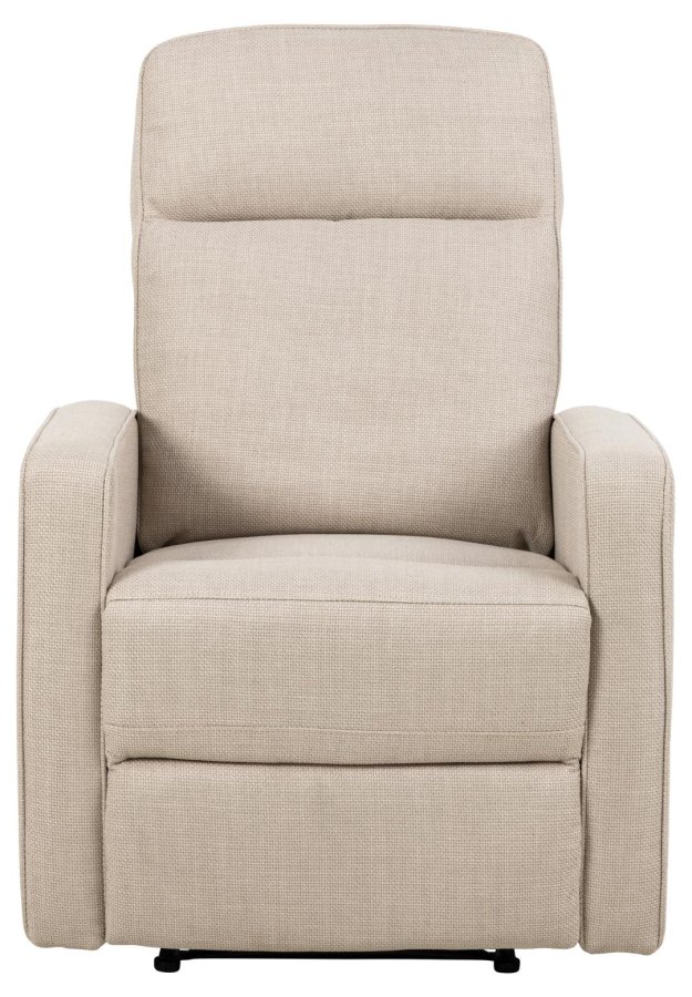 ACT NORDIC Asila recliner lnestol, manuel, m. armln og posefjedre - beige stof og sort stl