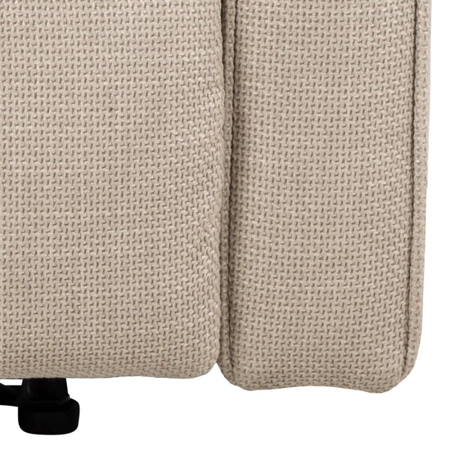 ACT NORDIC Asila recliner lnestol, manuel, m. armln og posefjedre - beige stof og sort stl