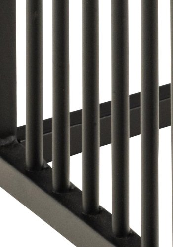 ACT NORDIC Strington hjrnebord, kvadratisk - sort Izmir melamin og sort stl (40x40)